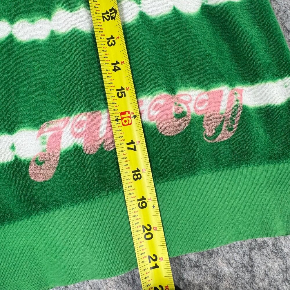Juicy Girls Vintage Y2K Hoodie Short Sleeve Green Terrycloth Sz 7 - Picture 8 of 9